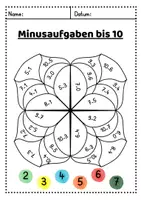 Vorschau - Arbeitsblätter - Rechenmandalas – Rechnen & Ausmalen bis 10 - Seite 3