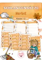 Vorschau - Arbeitsblätter - Schlangensätze - Herbst (Klasse 1-2) - Deckblatt