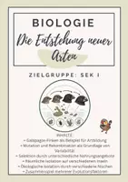 Vorschau - Arbeitsblätter - Die Entstehung neuer Arten – Darwinfinken, Selektion und Isolation einfach erklärt - Deckblatt