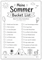 Vorschau - Arbeitsblätter - Sommer Bucket List – 15 Vorlagen für Ferienvorfreude & kreative Sommerideen zum Schuljahresende - Seite 1