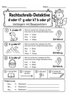 Vorschau - Arbeitsblätter - Rechtschreibung Klasse 3: d/t, g/k und b/p üben - Seite 1