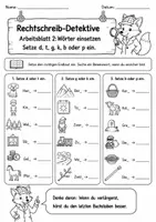 Vorschau - Arbeitsblätter - Rechtschreibung Klasse 3: d/t, g/k und b/p üben - Seite 2