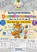 Vorschau - Arbeitsblätter - Rechtschreibung Klasse 3: Doppelkonsonanten üben - Deckblatt