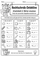 Vorschau - Arbeitsblätter - Rechtschreibung Klasse 3: Doppelkonsonanten üben - Seite 3