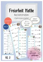 Vorschau - Aufgabenkarten - Freiarbeit Mathe: Ergänzungsaufgaben Rechenstreifen ZR100 - ZE+/-E ohne ZÜ - Deckblatt