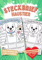 Vorschau - Arbeitsblätter - Steckbrief Haustier Hund - Deckblatt