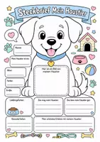 Vorschau - Arbeitsblätter - Steckbrief Haustier Hund - Seite 3