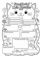 Vorschau - Arbeitsblätter - Steckbrief Haustier Katze - Seite 2