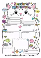 Vorschau - Arbeitsblätter - Steckbrief Haustier Katze - Seite 3