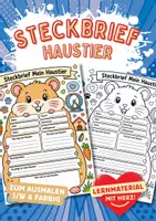 Vorschau - Arbeitsblätter - Steckbrief Haustier Hamster - Deckblatt