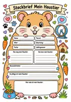 Vorschau - Arbeitsblätter - Steckbrief Haustier Hamster - Seite 3