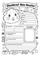 Vorschau - Arbeitsblätter - Steckbrief Haustier Meerschweinchen - Seite 2