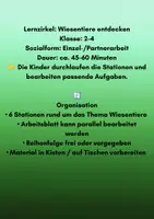 Vorschau - Stundenentwürfe - Stationen lernen/Lernzirkel: Wiesentiere entdecken (Klasse 2–4) | 6 Stationen mit Bild- & Fragekarten - Seite 1