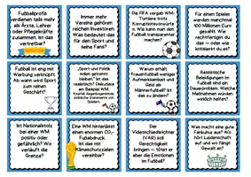 Vorschau - Aufgabenkarten - Fußball WM ⚽ 30 Gesprächskarten Fußball & Gesellschaft I Klasse 7-10 - Seite 3