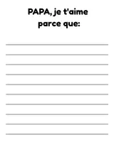 Aperçu - Cartes / Images - PAPA, je t'aime parce que - Page 1