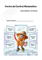 Vista previa - Hojas de trabajo - Cuaderno de Calculo Mental 5º Primaria - Centro de Control Matemático - Portada