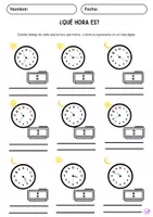 Vista previa - Hojas de trabajo - El Tiempo. Sistema Sexagesimal - Reloj Manipulativo - página 3