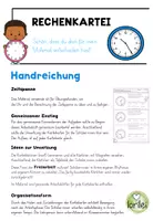 Vorschau - Arbeitsblätter - Rechenkartei: Zeitspanne berechnen - Uhrzeiten und Zeitspannen üben - Seite 1