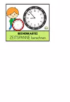 Vorschau - Arbeitsblätter - Rechenkartei: Zeitspanne berechnen - Uhrzeiten und Zeitspannen üben - Seite 2