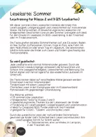 Vorschau - Aufgabenkarten - Lesen Klasse 2 und 3 - Lesekartei Sommer - Seite 1