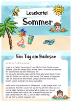 Vorschau - Aufgabenkarten - Lesen Klasse 2 und 3 - Lesekartei Sommer - Seite 2