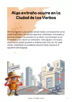 Vista previa - Hojas de trabajo - Los verbos 5º Primaria - El caos de los verbos y la Misión del Portal del Tiempo - página 1