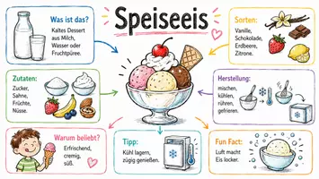 Vorschau - Arbeitsblätter - Lernposter + Arbeitsblätter zum Thema "Speiseeis" + Lösung & MP3 + Mindmap + Infografik - Seite 2