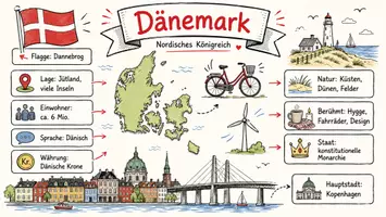 Vorschau - Arbeitsblätter - Arbeitsblätter zum Thema "Dänemark" + Lösung & MP3 + Mindmap + Infografik - Seite 1