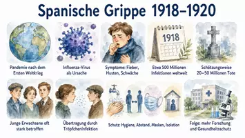 Vorschau - Arbeitsblätter - Lernposter + Arbeitsblätter zum Thema "Spanische Grippe" + Lösung & MP3 + Mindmap + Infografik - Seite 2