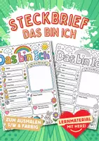 Vorschau - Arbeitsblätter - Steckbrief DAS BIN ICH - Deckblatt