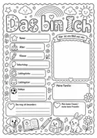 Vorschau - Arbeitsblätter - Steckbrief DAS BIN ICH - Seite 2