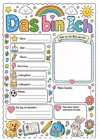 Vorschau - Arbeitsblätter - Steckbrief DAS BIN ICH - Seite 3