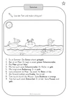 Vorschau - Arbeitsblätter - Lies und male - Sommer - Seite 1