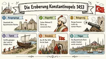Vorschau - Arbeitsblätter - Lernposter + Arbeitsblatt "Die Eroberung Konstantinopels 1453" + interaktive Lösung & MP3 + Mindmap + Infografik - Seite 2