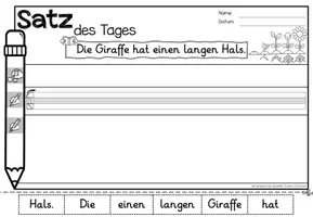 Vorschau - Arbeitsblätter - FREEBIE Sätze schreiben / Satz des Tages / Schüttelsätze (Grundschrift) - Seite 2