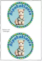 Vorschau - Mal- und Bastelvorlagen - Buttons Alpaka & Lama – Klassentier Alpakaklasse Lamaklasse | 4 Vorlagen zum Ausmalen & Basteln - Seite 2
