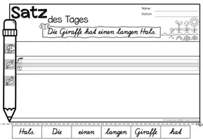 Vorschau - Arbeitsblätter - FREEBIE Sätze schreiben / Satz des Tages / Schüttelsätze (Schulausgangsschrift) - Seite 2