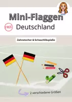 Vorschau - Mal- und Bastelvorlagen - Mini-Flaggen Deutschland zum Ausdrucken und Ausmalen Freebie - Deckblatt