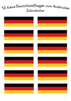 Vorschau - Mal- und Bastelvorlagen - Mini-Flaggen Deutschland zum Ausdrucken und Ausmalen Freebie - Seite 2