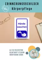 Vorschau - Poster - Erinnerungsschilder Hygiene Körperpflege Alltagshilfen für Demenz - Deckblatt