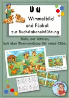 Vorschau - Poster - Buchstabe Ü ü: Wimmelbild und Plakat zur Buchstabeneinführung - Deckblatt