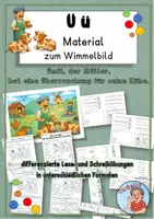 Vorschau - Arbeitsblätter - Buchstabe Ü ü: Material zum Wimmelbild - Deckblatt