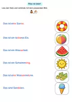 Vorschau - Arbeitsblätter - Sommer Arbeitsheft zum Lesen auf Satzebene - Seite 1