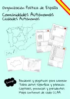 Vista previa - Manualidades / Dibujos para colorear - Cuadernillo Comunidades Autónomas de España - Portada