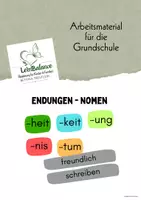 Vorschau - Spiele - Endungen Nomen - Karten - Deckblatt