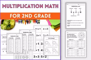 Aperçu - Affichage - Multiplication Worksheets | Equal Groups, Arrays - Page de couverture