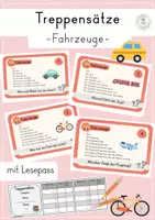 Vorschau - Arbeitsblätter - Treppensätze (Leseübung) wachsendes Materialpaket - Seite 1