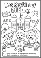 Vorschau - Mal- und Bastelvorlagen - Ausmalbilder zum Kindertag - Kinderrechte endecken & gestalten - Seite 3