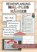 Vorschau - Stundenentwürfe - Materialpaket: Mal-Plus-Häuser - Unterrichtsreihe, UB-Stunde und Material - Deckblatt