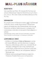 Vorschau - Stundenentwürfe - Materialpaket: Mal-Plus-Häuser - Unterrichtsreihe, UB-Stunde und Material - Seite 1